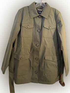 Dennis Basso Khaki Utility Jacket